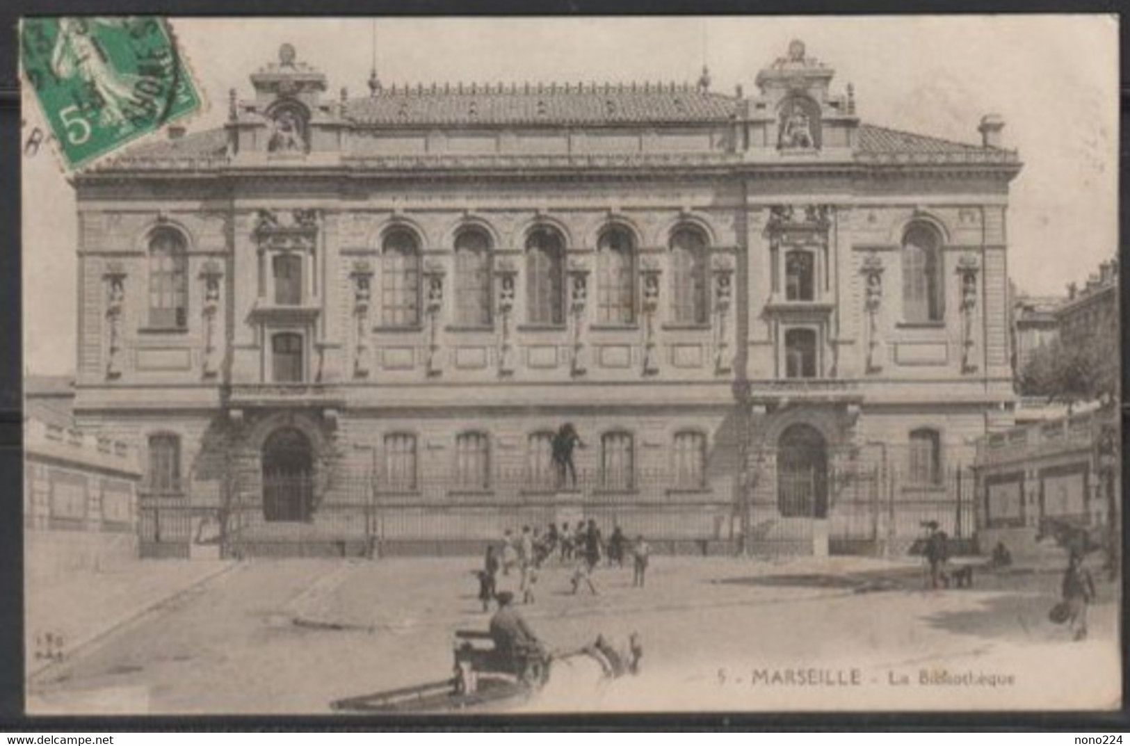 Carte P De 1913 ( Marseille / La Bibliotèque ) - Museums