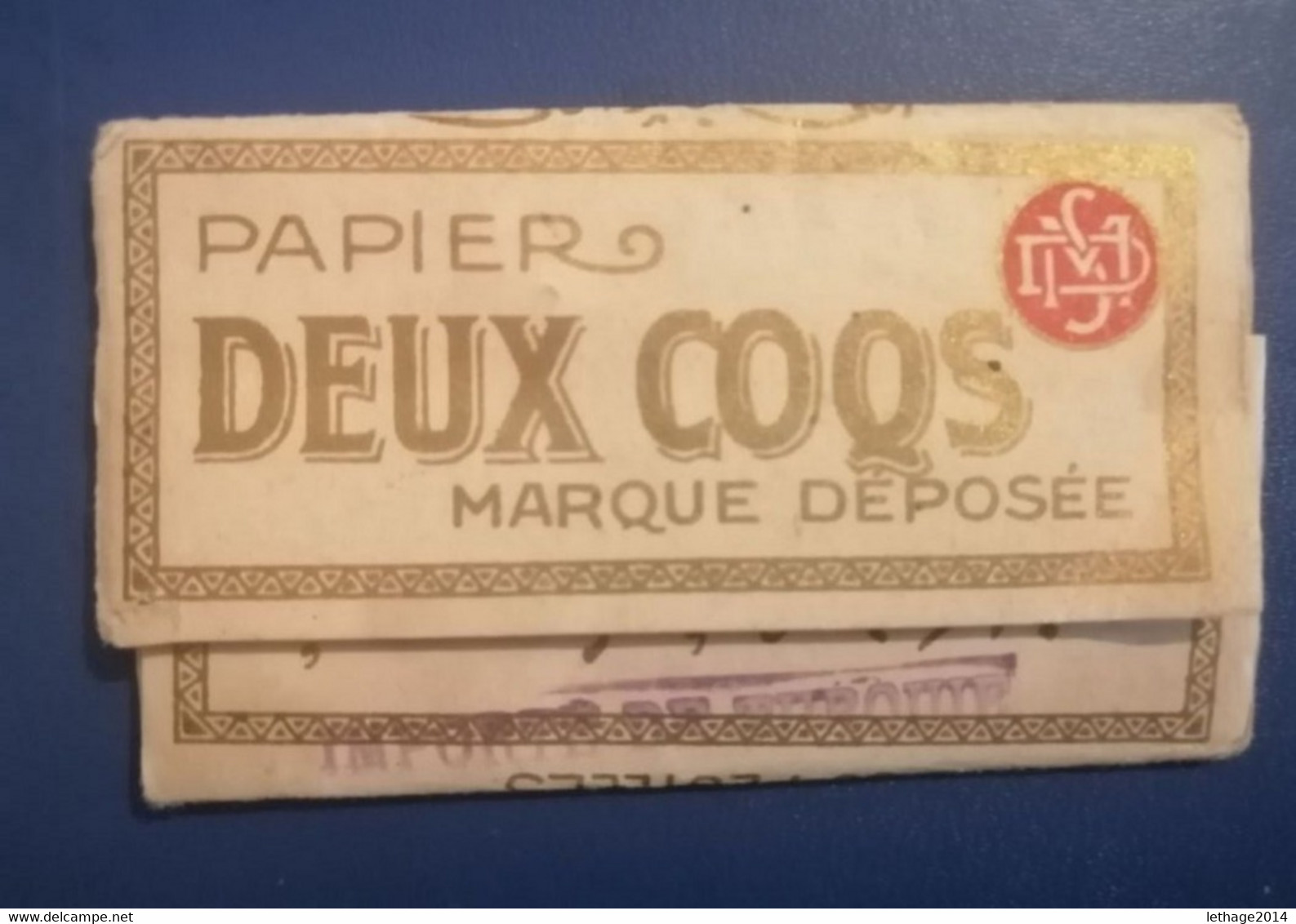 Papiers Tabac Period Ottoman RARE PAPIER 2 COQS MARQRE DEPOSEE FRANCE TURQUIE - Zigarettenhalter U. -spitzen