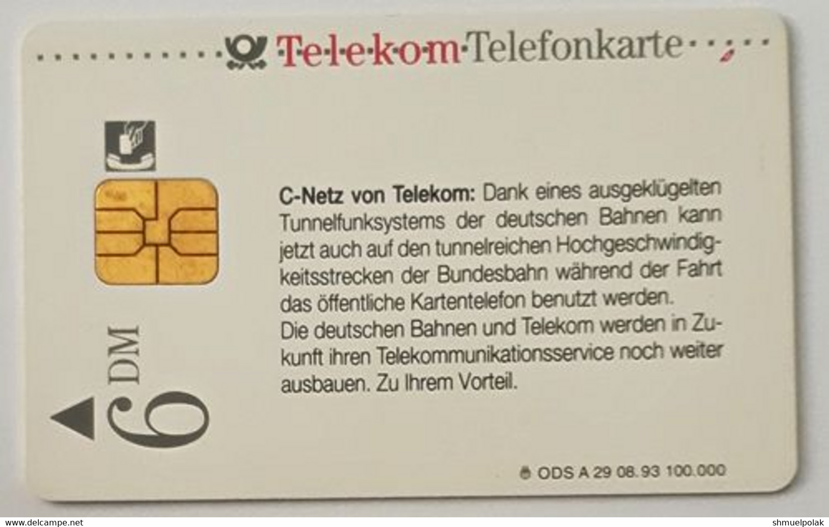 GERMANY Phone Card Telefonkarte Deutsche Telkom 1993 6DM 100000 Units Have Been Issued - Autres & Non Classés