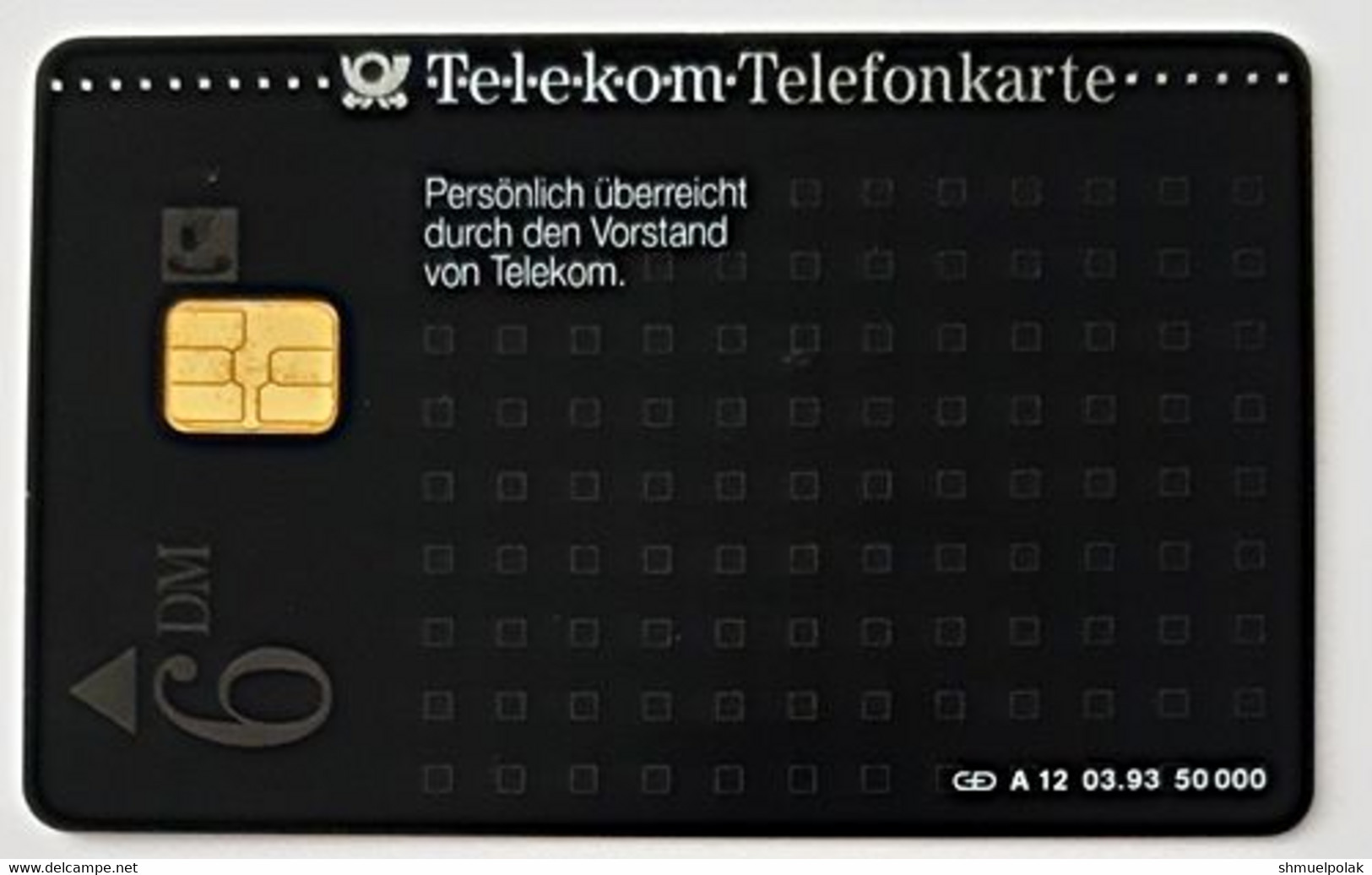 GERMANY Phone Card Telefonkarte Deutsche Telkom 1993 6DM 50000 Units Have Been Issued - Other & Unclassified