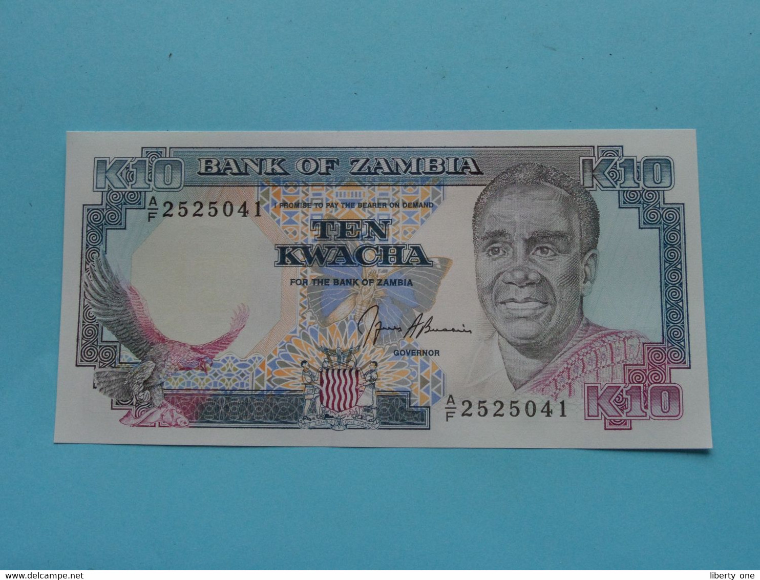 K10 Ten KWACHA ( A/F 2525041 - Sign 9 ) Bank Of ZAMBIA ( For Grade See SCANS ) UNC ! - Zambia