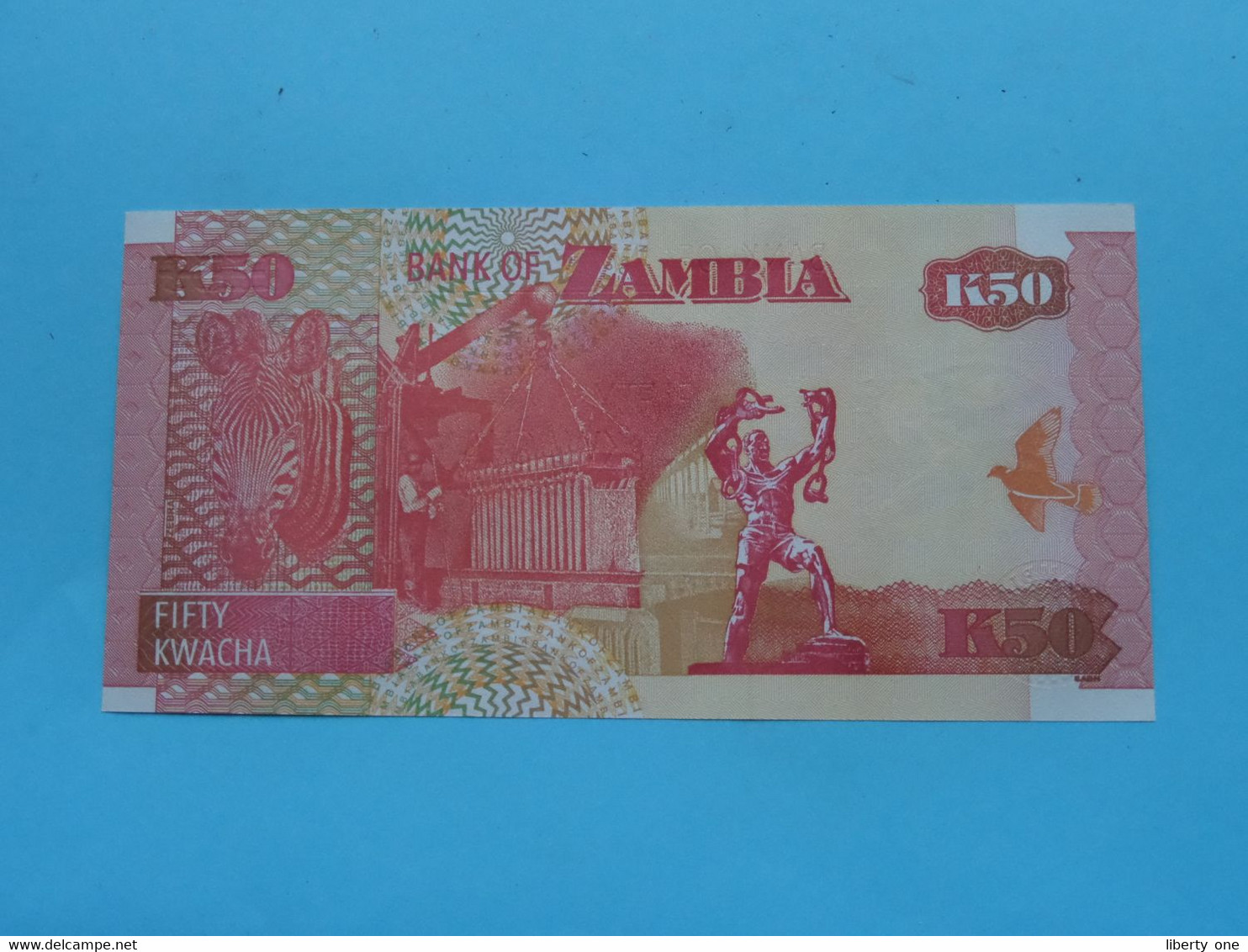 K50 Fifty KWACHA ( BH/039524894 ) Bank Of ZAMBIA - 2007 ( For Grade See SCANS ) UNC ! - Zambie