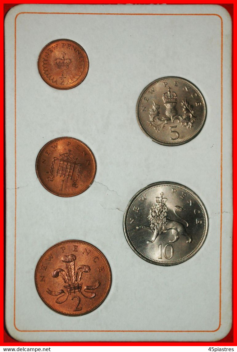 * SET 1969-1971: UNITED KINGDOM ★ BRITAIN'S FIRST DECIMAL COINS UNC (5 COINS)! ★LOW START ★ NO RESERVE! - Mint Sets & Proof Sets