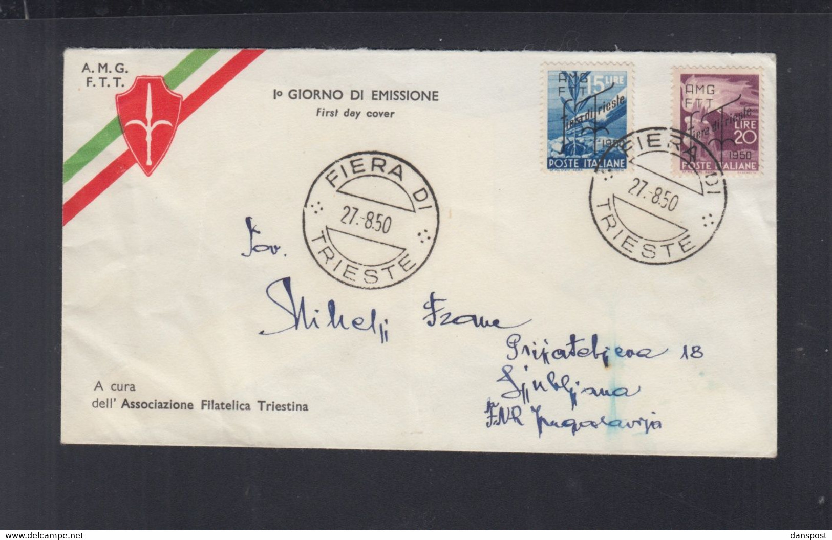 Italien Italia Brief AMG FTT Trieste 1950 - Occ. Yougoslave: Trieste