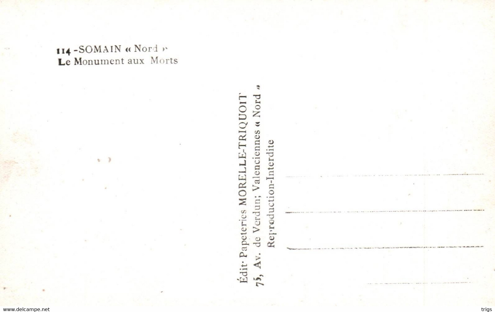 Somain - Le Monument Aux Morts - Sin Le Noble