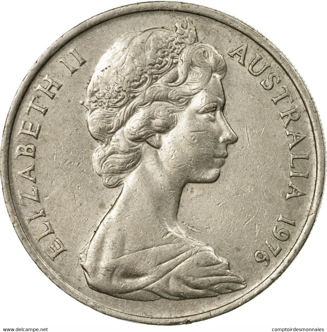 Monnaie, Australie, Elizabeth II, 20 Cents, 1976, TTB, Copper-nickel, KM:66 - 20 Cents