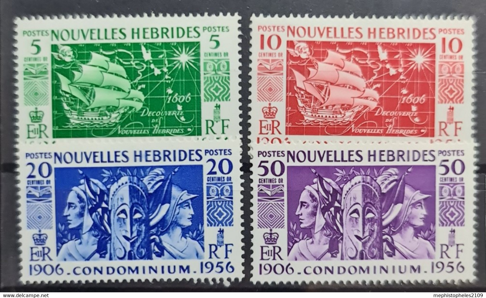NOUVELLES-HÉBRIDES 1956 - MLH - YT 167-170 - Complete Set! - Unused Stamps