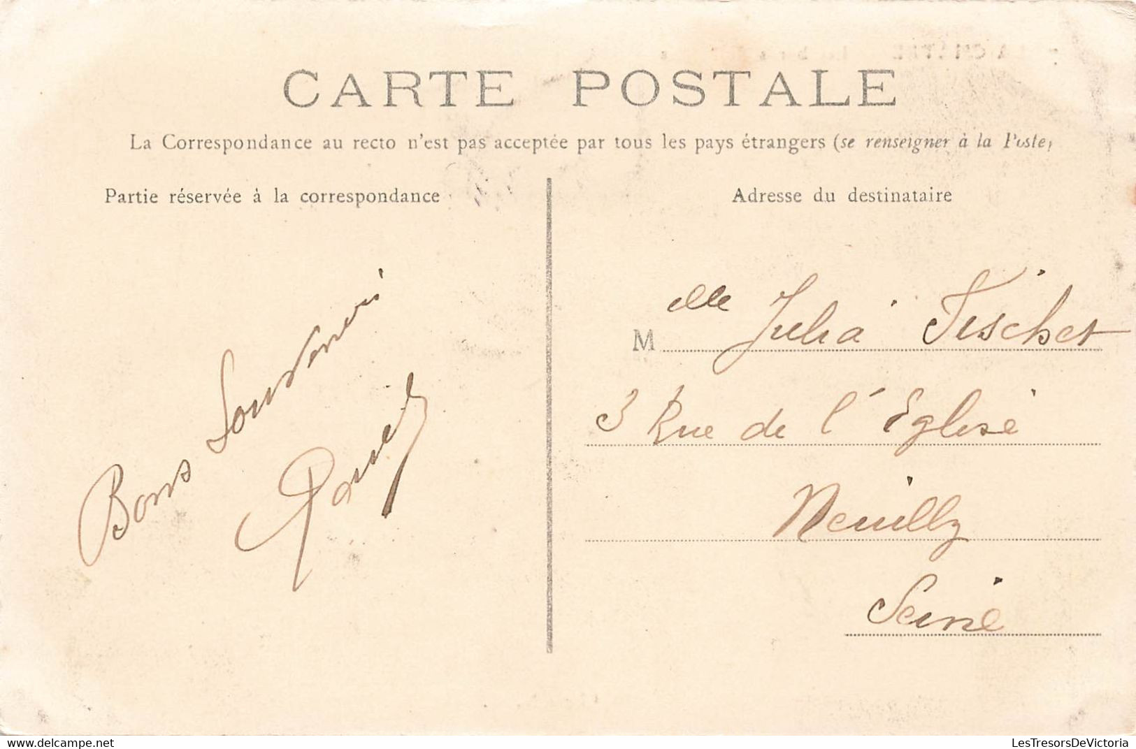 Oblitération Ambulant Chateauroux - Sur CPA La Chatre Les Bords De L'indre - 1908 - Autres & Non Classés