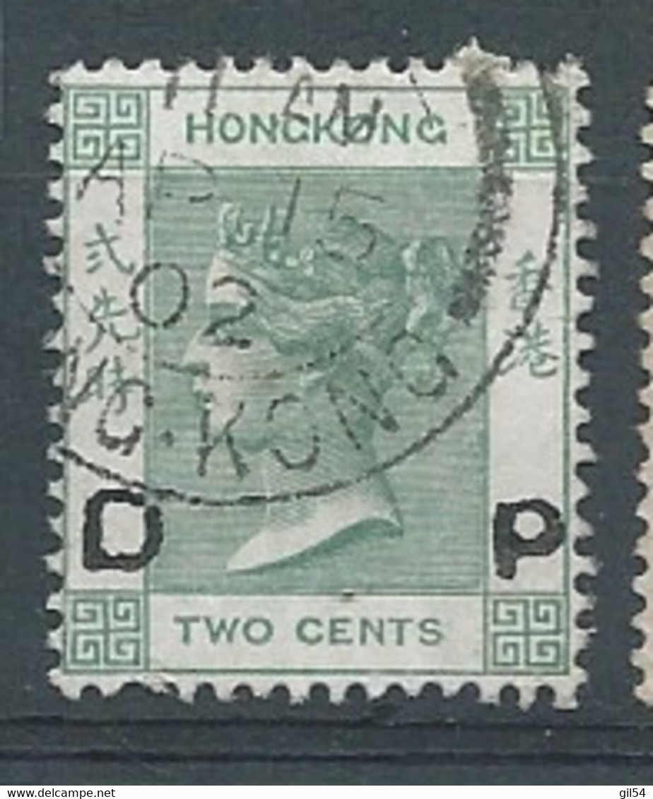 1900. HONG KONG. Victoria TWO CENTS. Overprinted D P  -  AVA 31501 - Gebraucht