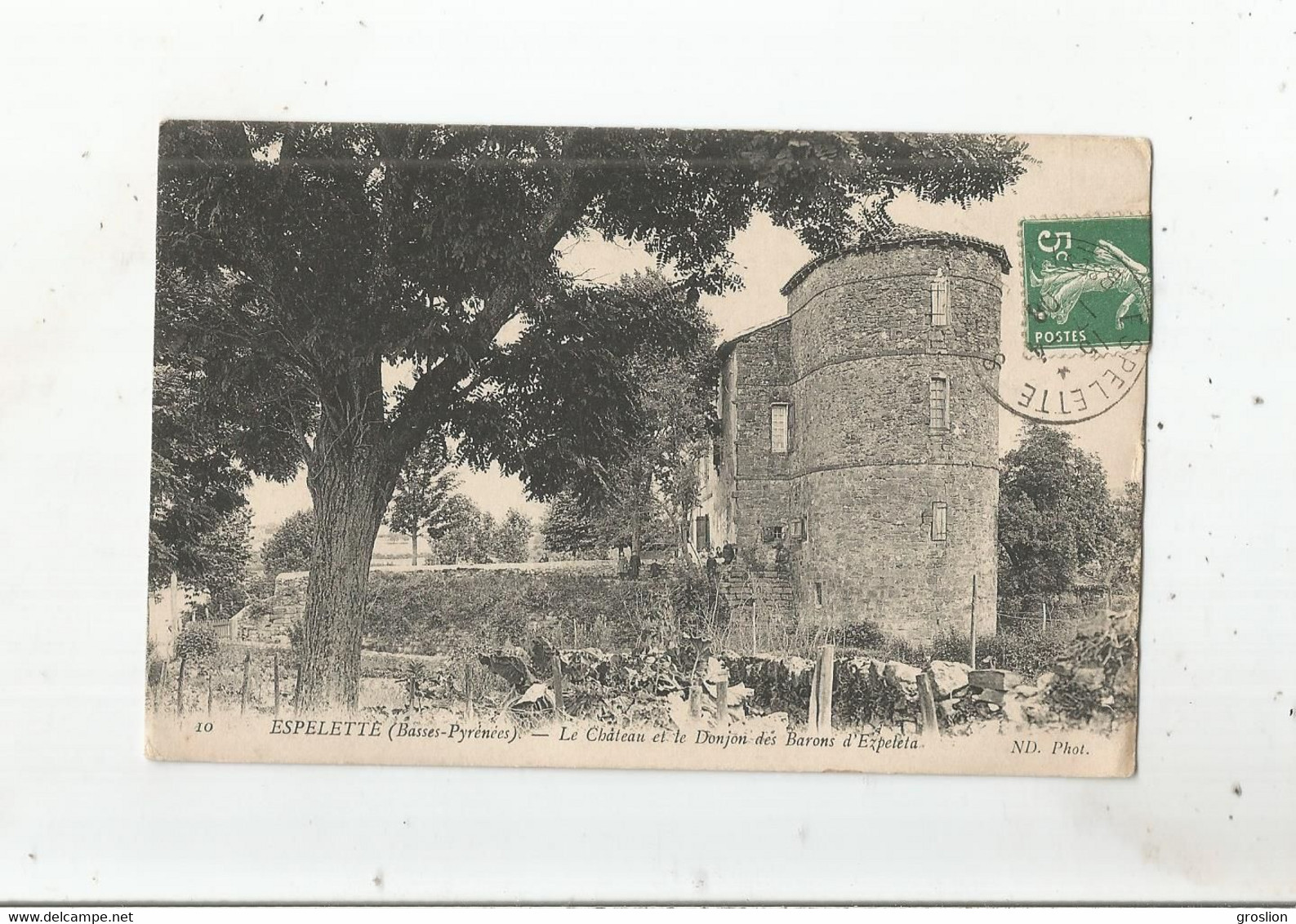 ESPELETTE (BASSES PYRENEES) 10 LE CHATEAU ET LE DONJON DES BARONS D'EZPELETA 1908 - Espelette