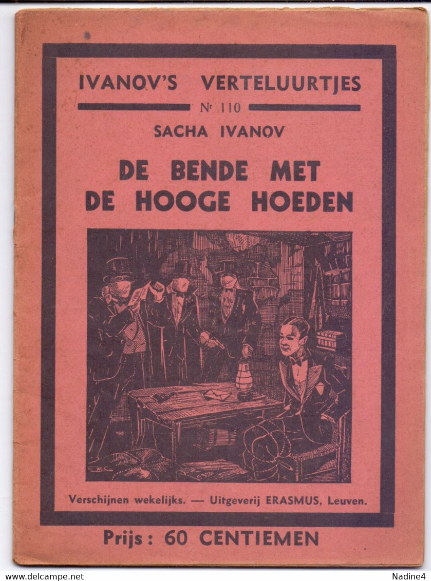 Tijdschrift Ivanov's Verteluurtjes - N°110 - De Bende Met De Hoge Hoeden - Sacha Ivanov - Uitg. Erasmus Leuven 1938 - Kids