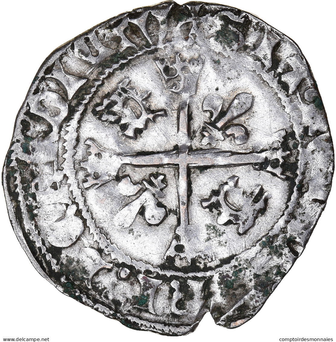 Monnaie, France, Charles VIII, Karolus Or Dizain, Romans, Dauphiné, TB+ - 1483-1498 Charles VIII The Affable