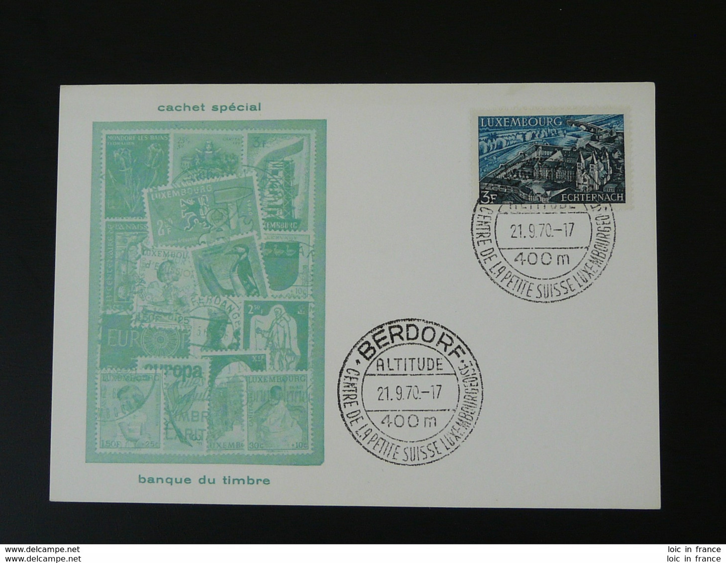 Carte Postcard Cachet Sp�cial Berdorf Centre De La Petite Suisse Luxembourg 1970 - Cartoline Commemorative