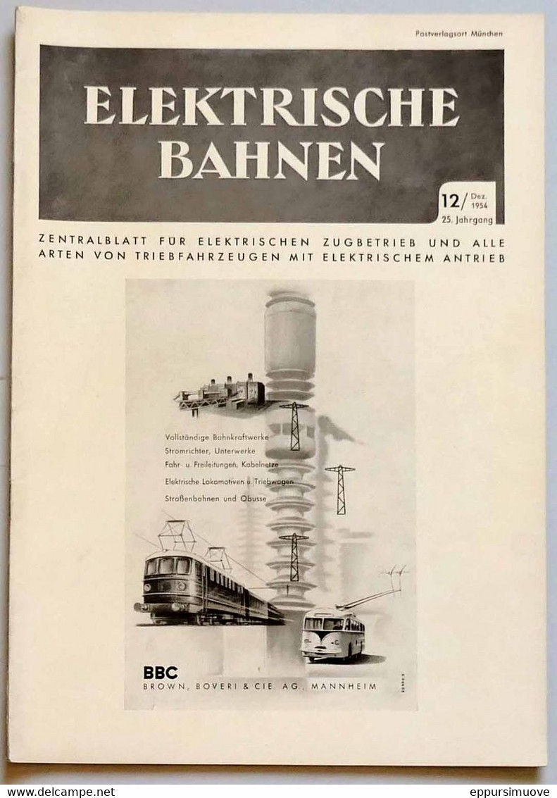 ELEKTRISCHE BAHNEN N°12 - 1954 - Cars & Transportation