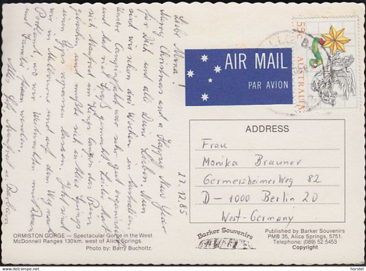 Australien - West MacDonnell Ranges - Ormiston Gorge - Nice Stamp - Alice Springs