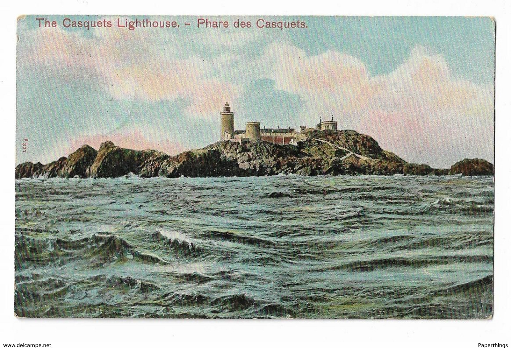 Postcard, ALDERNEY, The Casquets Lighthouse, 1907. - Alderney