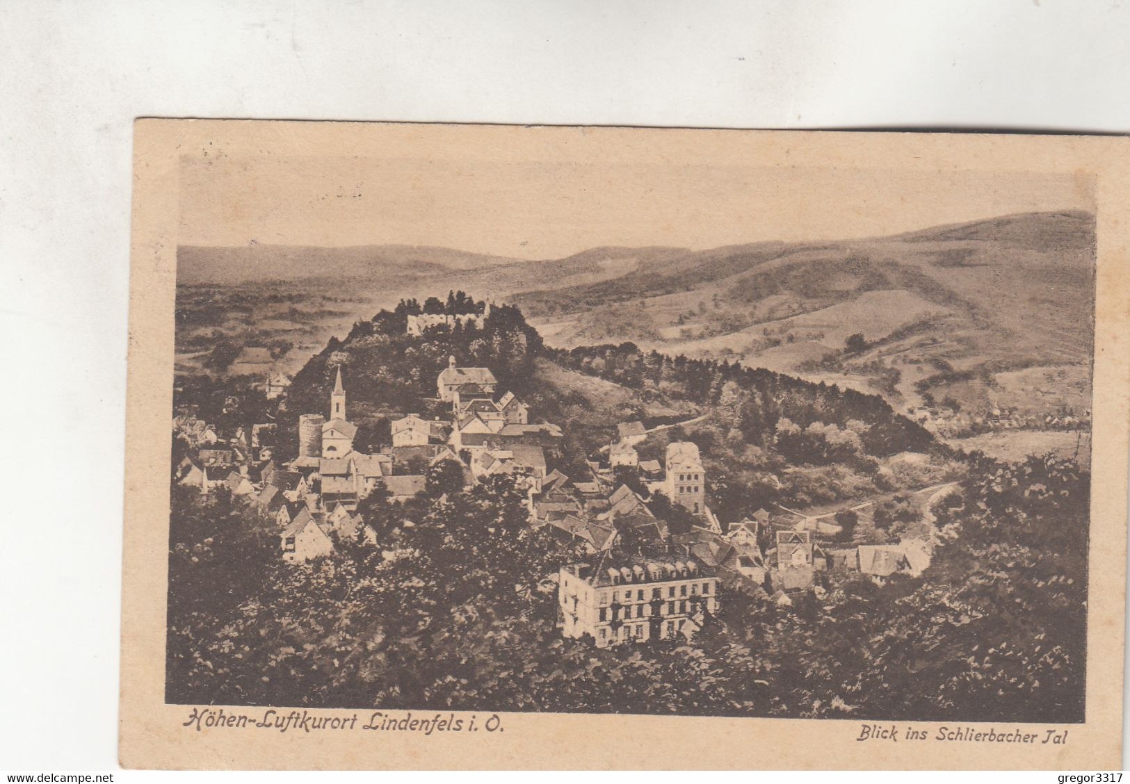 B6121) LINDENFELS I. Odenwald - BLick Ins SCHLIERBACHER TAL - Alt ! 1922 - Odenwald