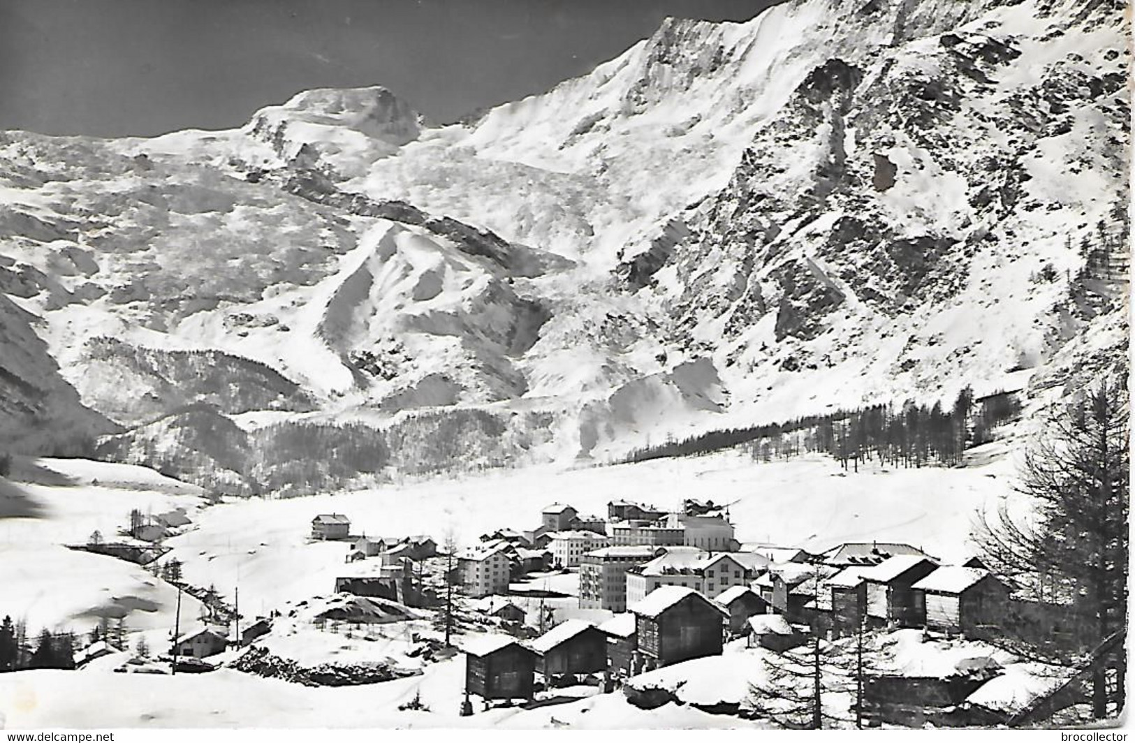 SAAS FEE ( Suisse )  - Vue Générale ( C.P.S.M. , Pt - Ft ) - Saas-Fee