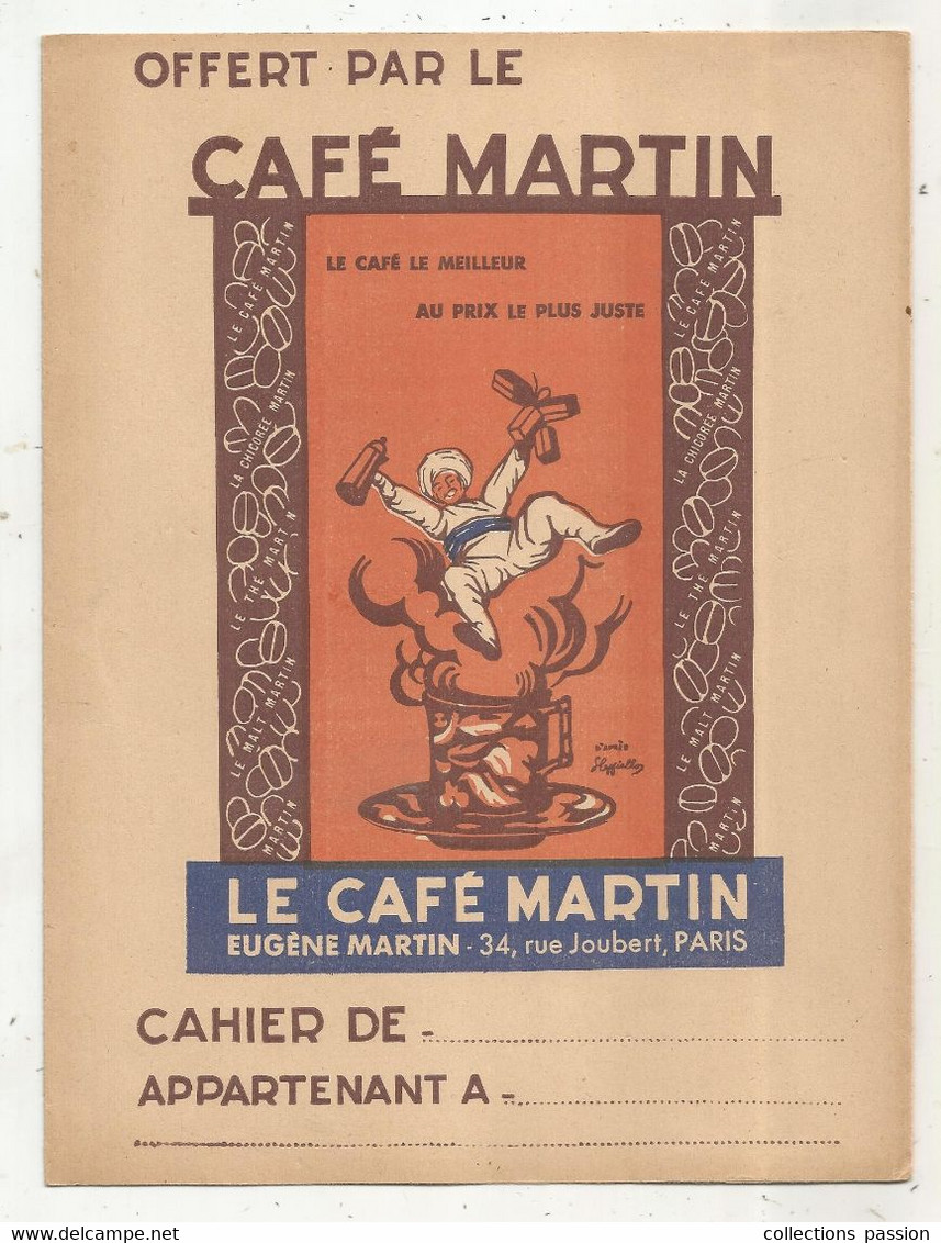 Protége Cahiers, CAFE Eugéne MARTIN , PARIS ,  Frais Fr 1.95e - Omslagen Van Boeken