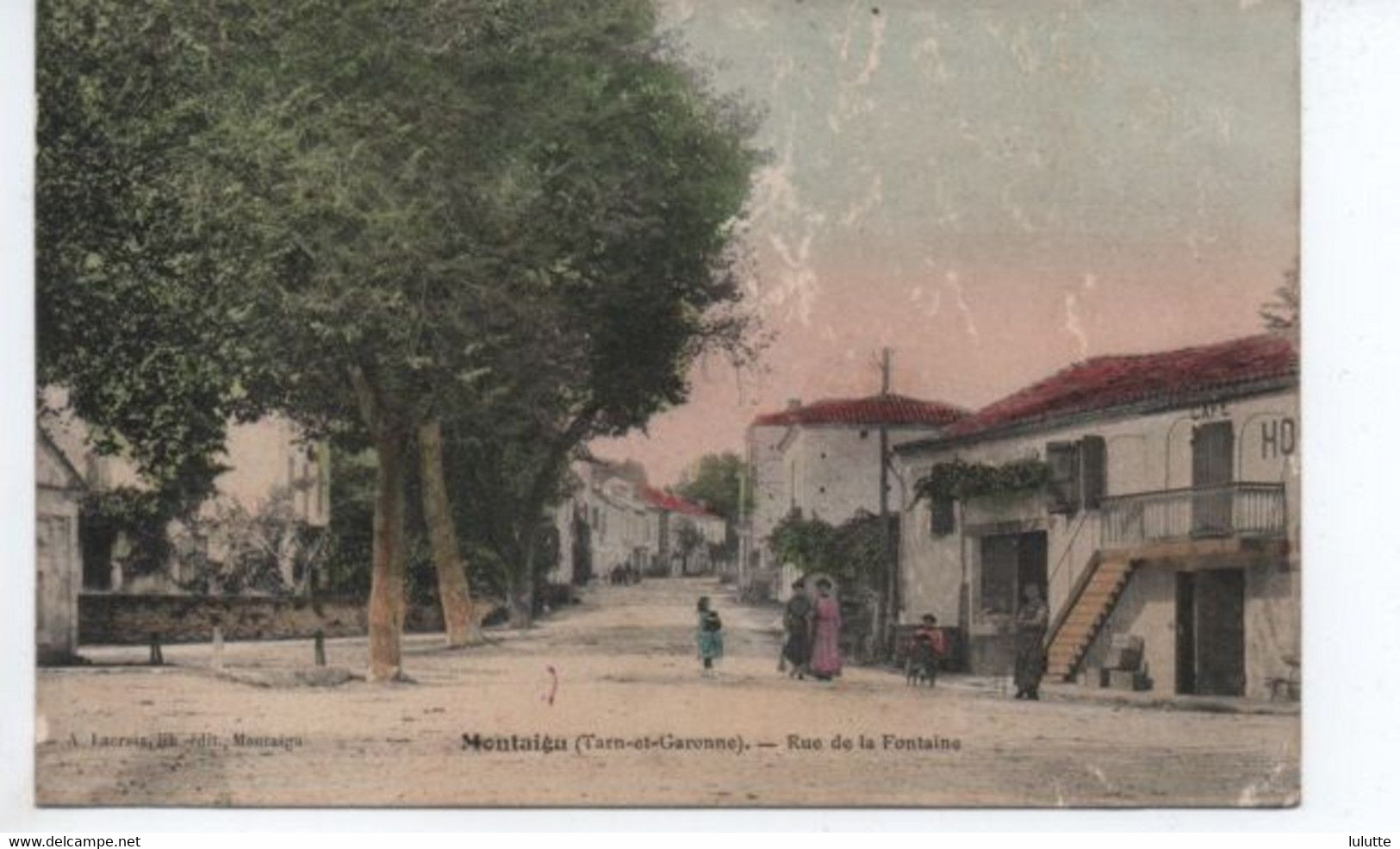 Montaigu Rue De La Fontaine 1906 - Montaigu De Quercy