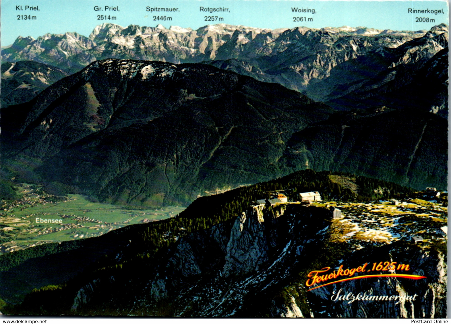 36771 - Oberösterreich - Feuerkogel , Panorama , Gr. Priel , Spitzmauer , Rinnerkogel , Ebensee - Nicht Gelaufen - Ebensee