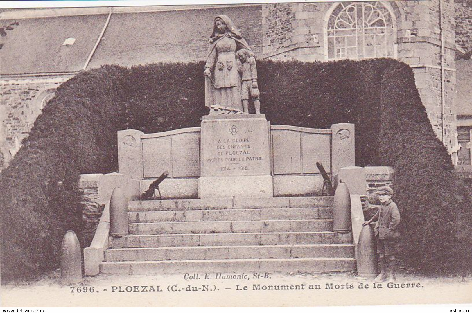 Cpa-22- Ploezal -peu Courante- Monuments Aux Morts 14 / 18 -edi  Hamonic N°7696 - Ploëzal