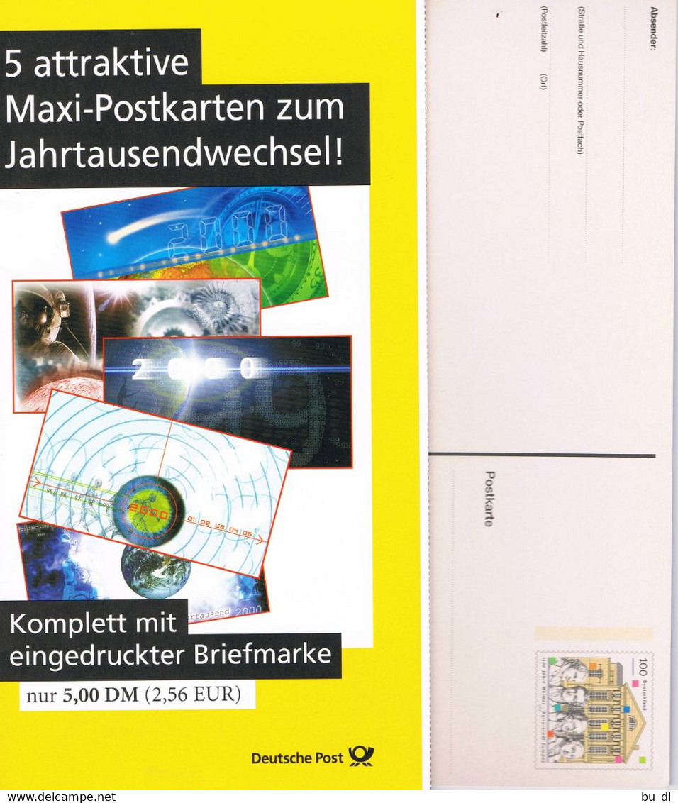 Deutschland Postkartenset Millenium 5 Karten Im Set Postfrisch - Germany - Postales Privados - Nuevos