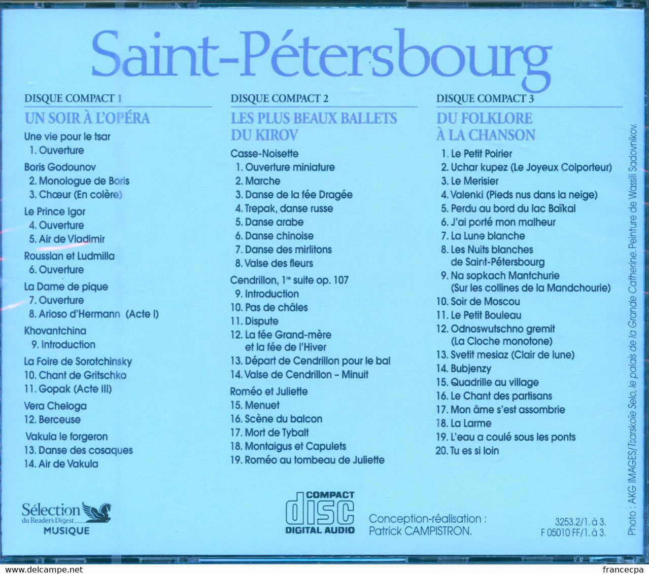 006 -  3 CD - NEUF Sous Blister - Saint-Pétersbourg - Grandes Cites De La Musique - - Collector's Editions