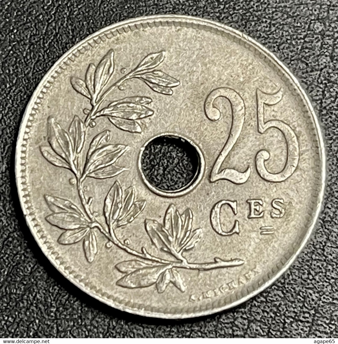 1923 Belgium 25 Cents (french Text) - 25 Centimes