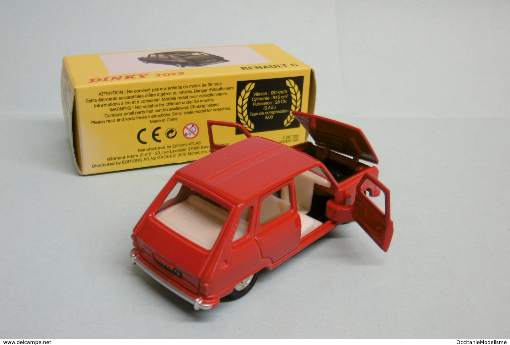 Dinky Toys / Atlas - RENAULT 6 R6 Rouge Réf. 1416 Neuf NBO 1/43 - Dinky