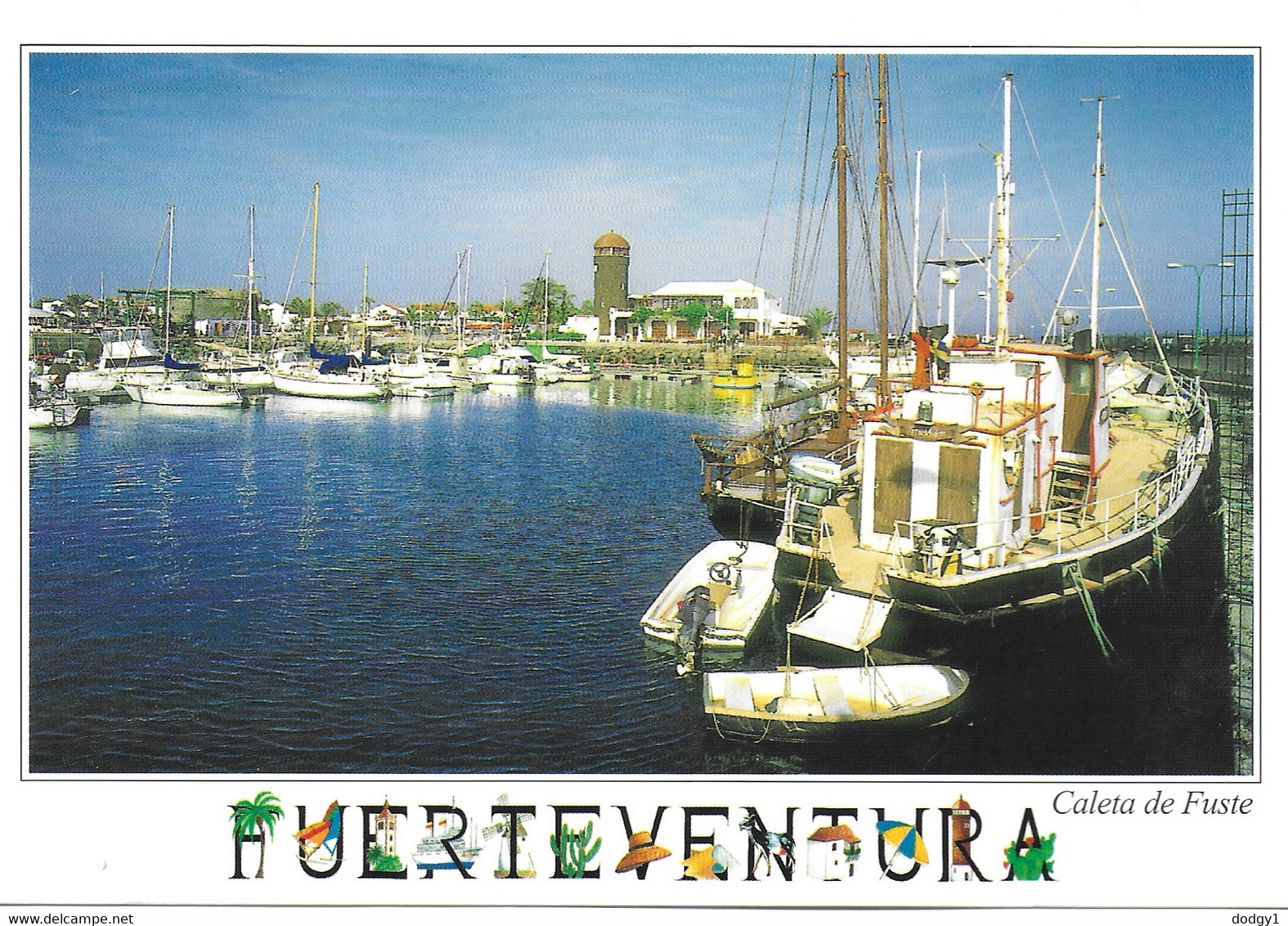 CALETA DE FUSTE, FUERTEVENTURA, CANARY ISLANDS, SPAIN. UNUSED POSTCARD   Tm8 - Fuerteventura