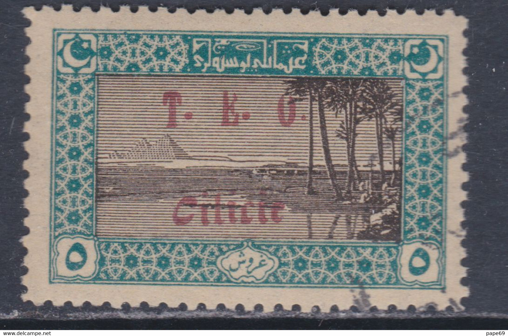 Cilicie N° 73 O  5 Pi Bleu-vert Et Brun,  Oblitération Légère Sinon TB - Gebraucht