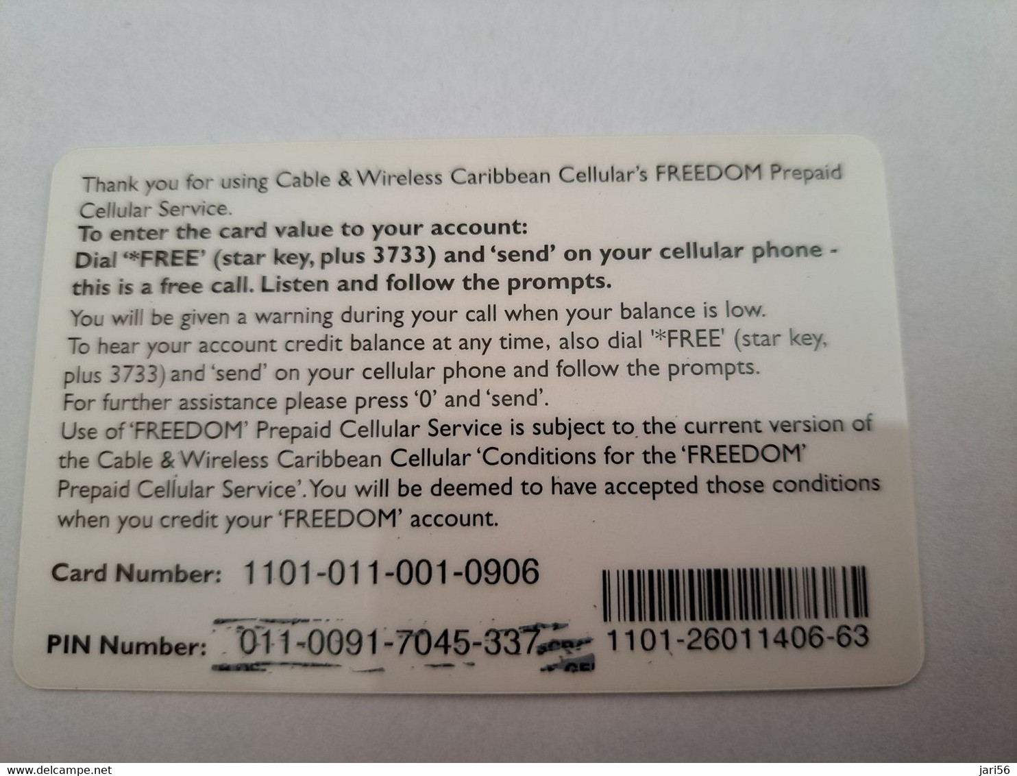 CARIBBEAN ISLANDS / $40,- PREPAID CELLULAIR    -PREPAID Used ** 10798** - Antilles (Autres)