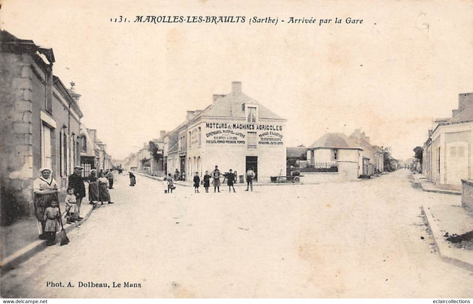 Marolles Les Braults        72        Arrivée Par La Gare. Commerce Et Machines Agricoles         (voir Scan) - Marolles-les-Braults