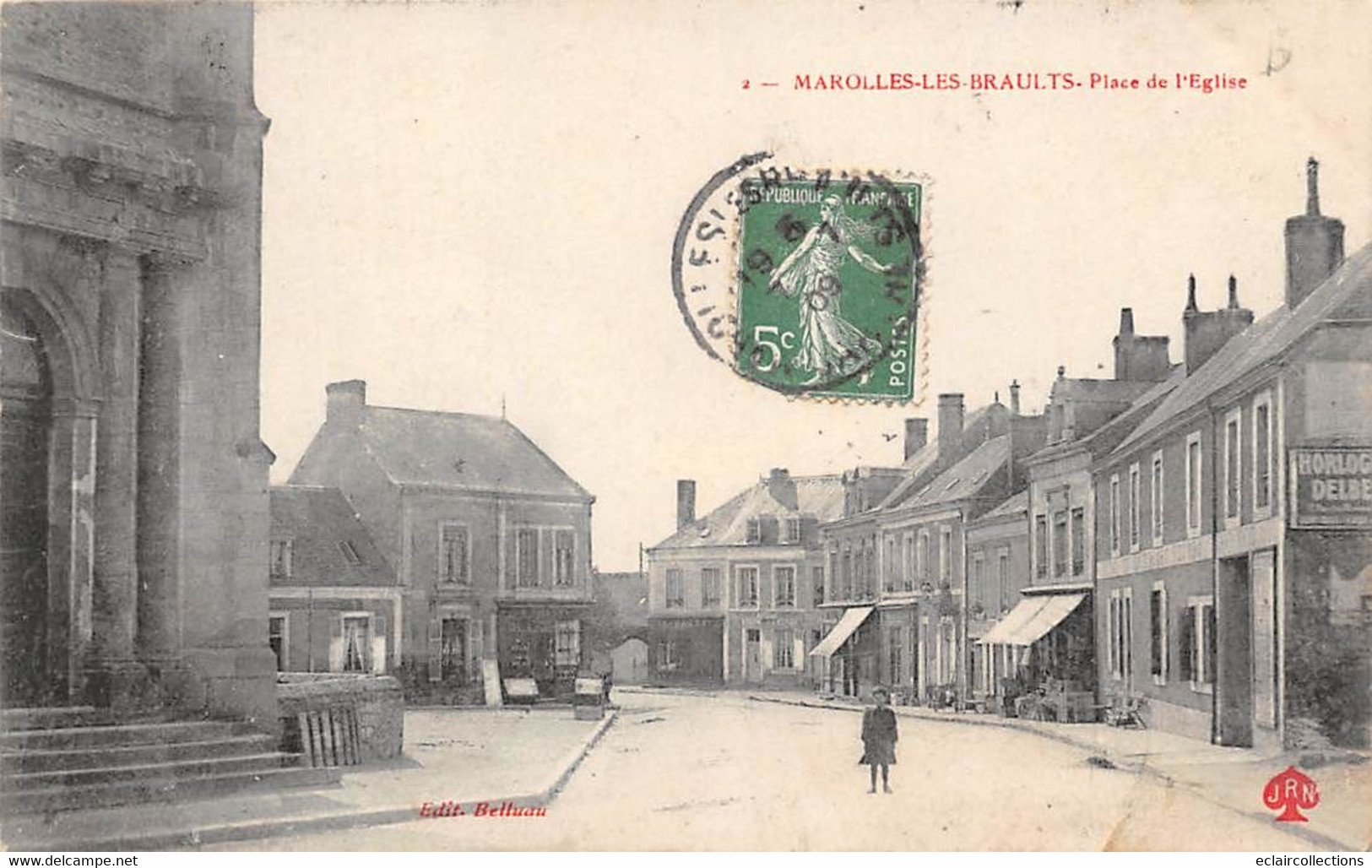 Marolles Les Braults        72         Rue Et Place De L'église              (voir Scan) - Marolles-les-Braults