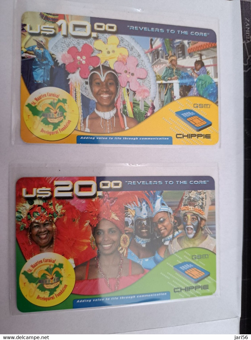 St MAARTEN US $10,- + US$ 20,- CARNIVAL PARADE AND COSTUMES FINE USED CARDS 2006 **10805** - Antillen (Niederländische)