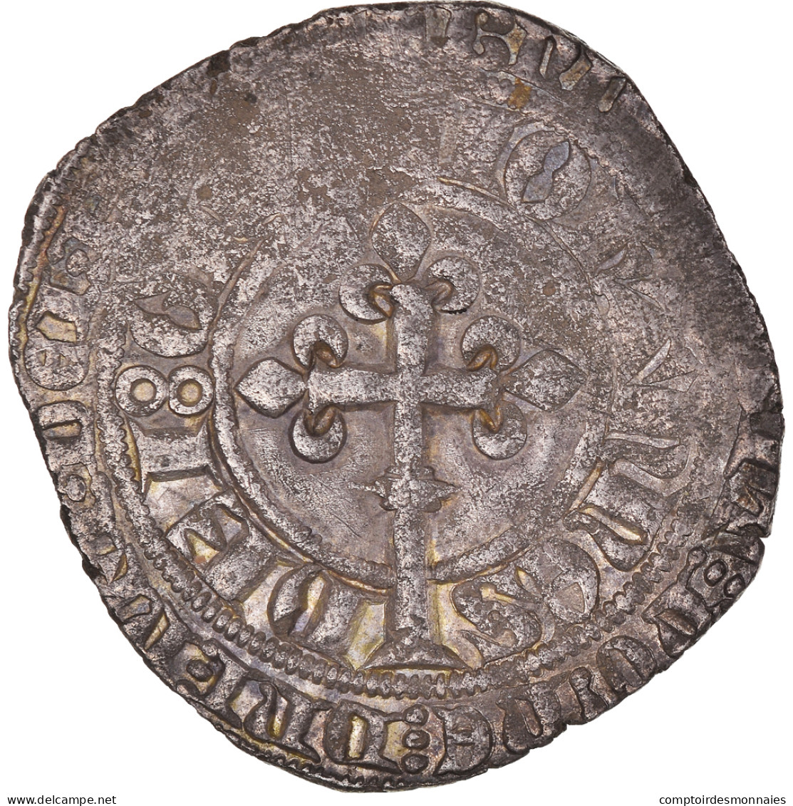 Monnaie, France, Jean II Le Bon, Gros à La Couronne, TTB, Billon, Duplessy:305 - 1350-1364 Jean II Le Bon