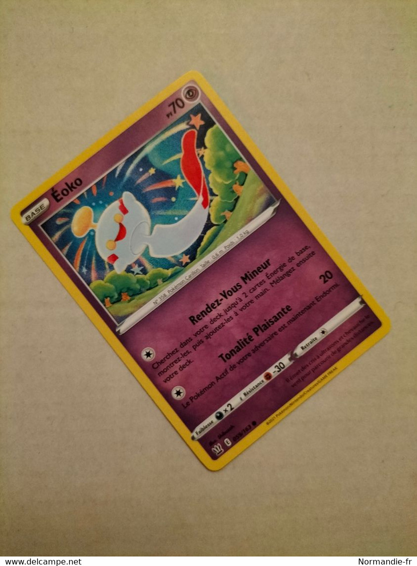 CARTE POKEMON ÉOKO 70PV 059/163 SÉRIE ÉPÉE ET BOUCLIER STYLES DE COMBAT 2021 VF COMME NEUVE - Épée & Bouclier