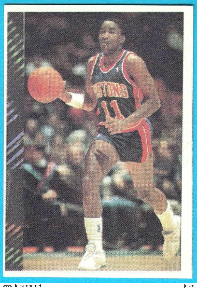 ISIAH THOMAS - Yugoslav Vintage Cao Muflon Basketball Card * Detroit Pistons Pallacanestro Baloncesto USA NBA - 1980-1989