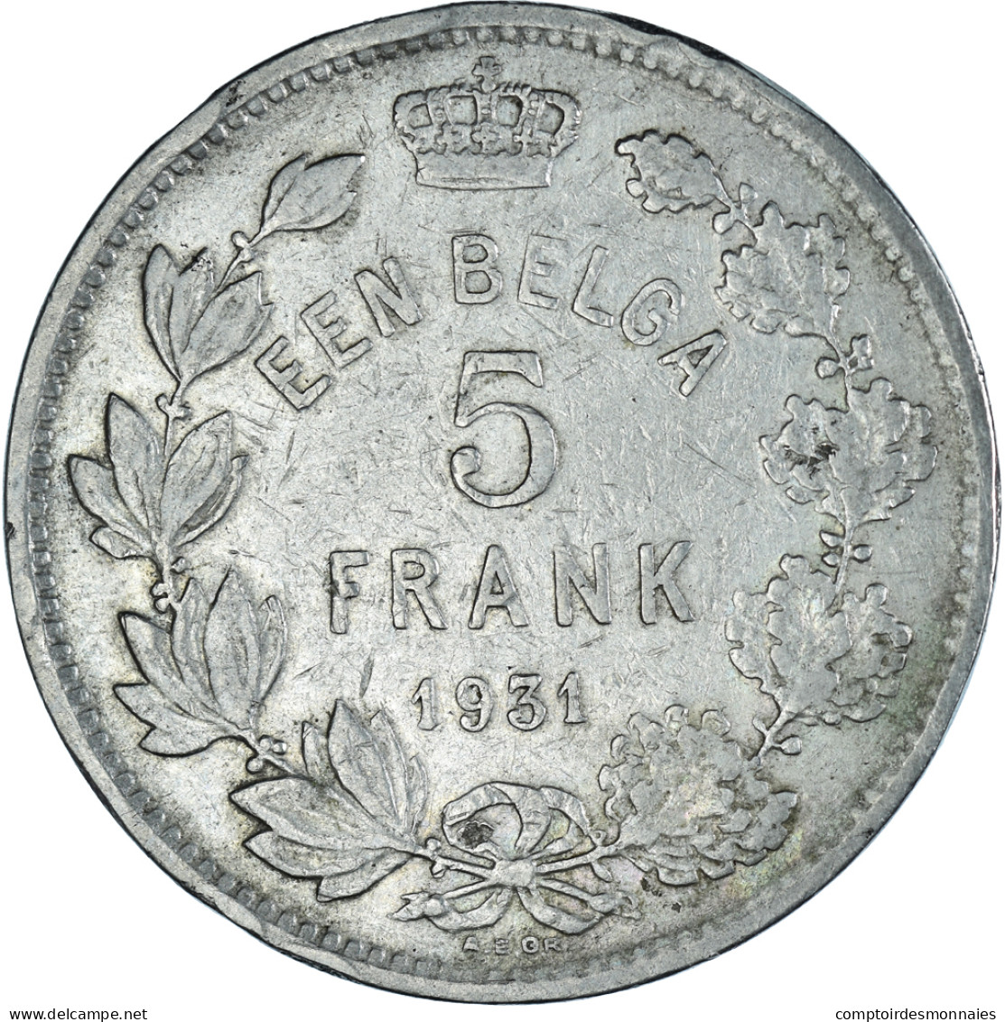 Monnaie, Belgique, Albert I, 5 Francs, 5 Frank, 1931, Bruxelles, TB+, Nickel - 5 Frank & 1 Belga