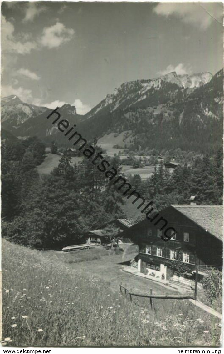 Oberwil Im Simmental - Giessen - Foto-AK - Verlag R. Wegner Erlenbach - Gel. 1954 - Erlenbach Im Simmental
