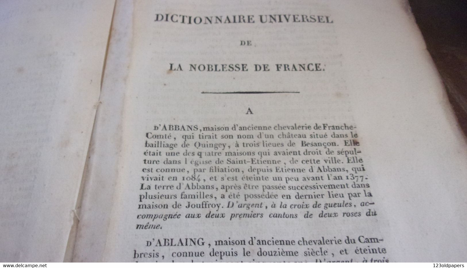 1820/1822 RARE  E0 5 VOL COMPLETS DICTIONNAIRE UNIVERSEL DE LA NOBLESSE DE FRANCE M DE COURCELLES ROYAUTE - Geschiedenis
