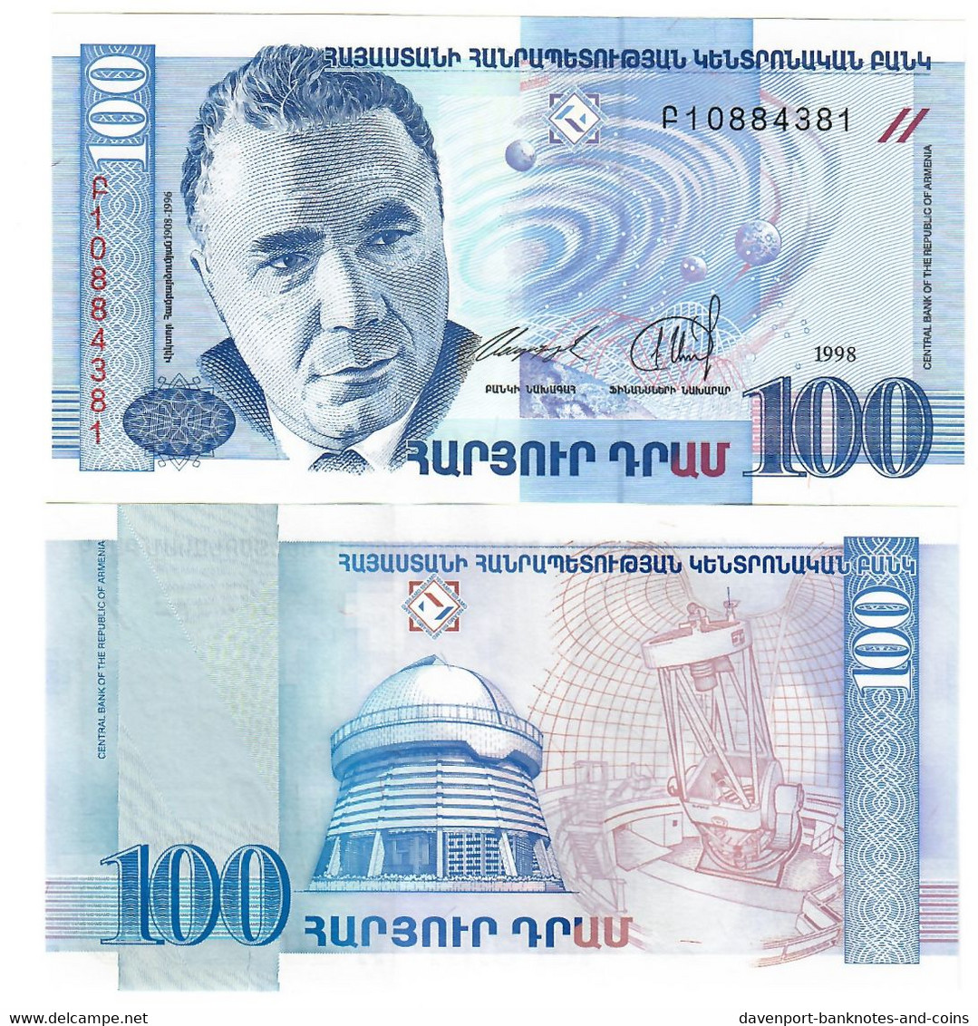 SET Armenia 50 & 100 Dram 1998 UNC - Armenia