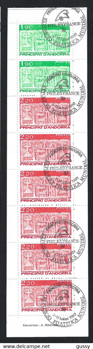 ANDORRE FRANCAIS 1987: Carnet Y&T 1 Obl. CAD Spécial "Philexfrance" Sous La Valeur Faciale - Booklets