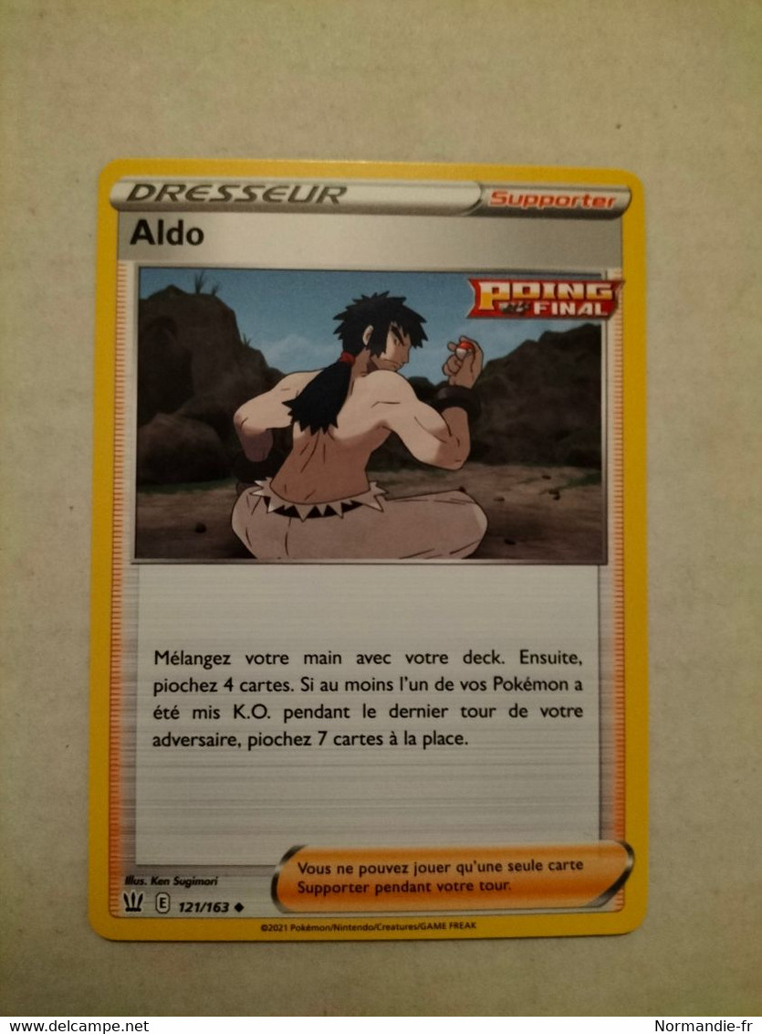 CARTE POKEMON DRESSEUR ALDO 121/163 SÉRIE ÉPÉE ET BOUCLIER STYLES DE COMBAT 2021 VF COMME NEUVE - Épée & Bouclier