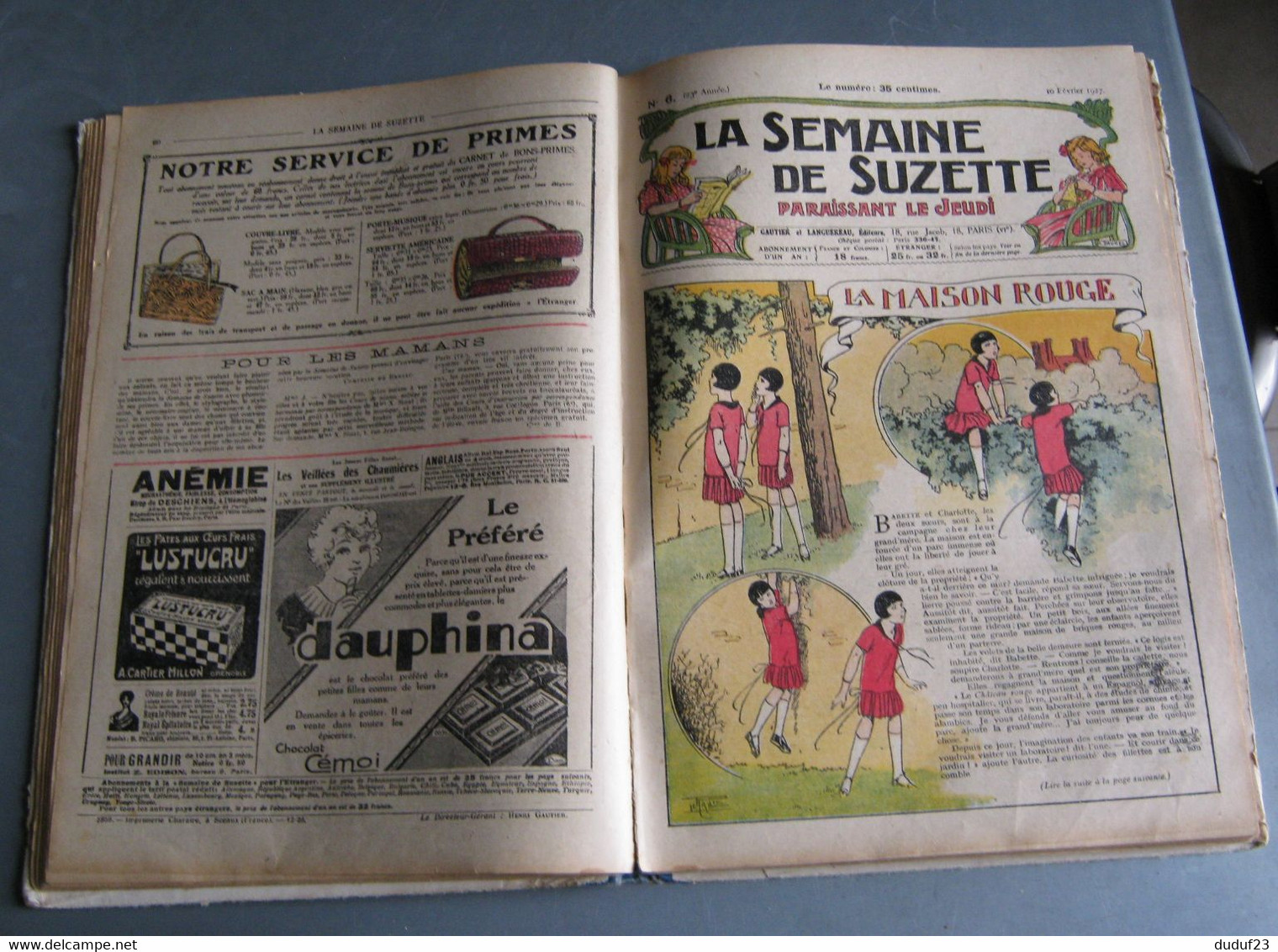 ALBUM LA SEMAINE DE SUZETTE 1927 DU N° 1 AU N° 26 - 23ème ANNEE  1er SEMESTRE - BECASSINE BLEUETTE BARBE BLEUE - La Semaine De Suzette