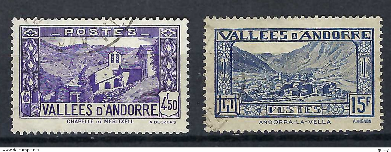 ANDORRE FRANCAIS 1937-43: Lot De "Paysages", Obl. CAD - Usati