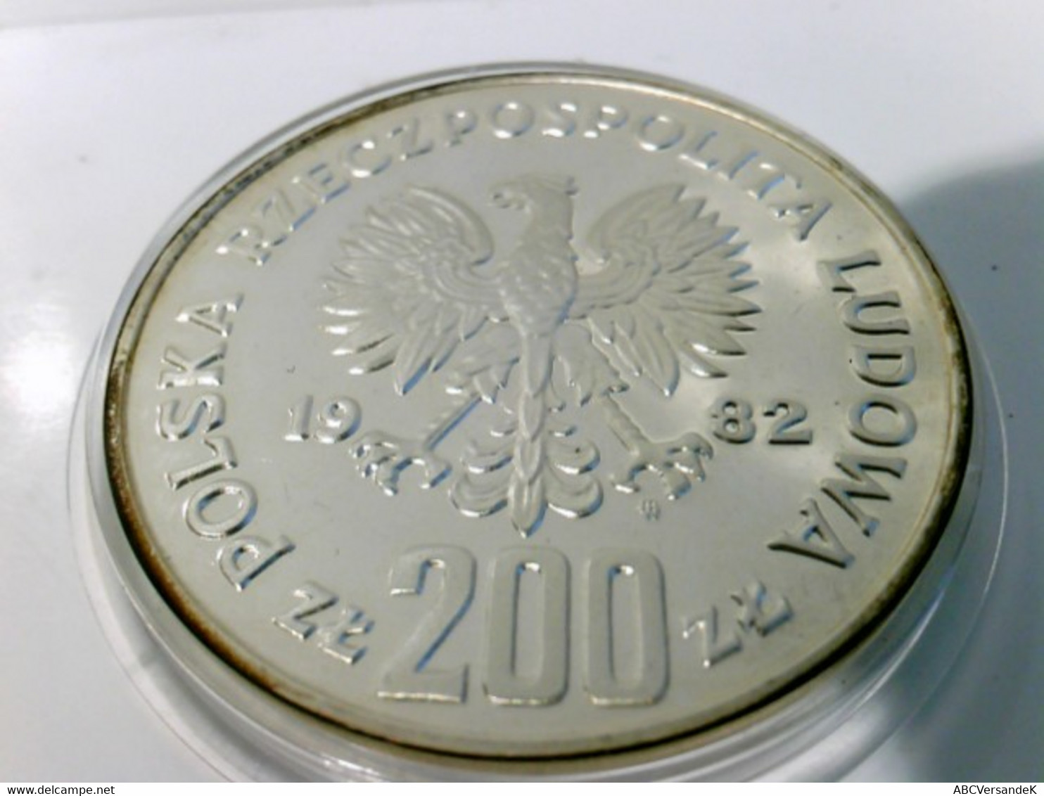 Münzen/ Medaillen, 200 Zlotych,1982, Polen, Fussball Weltmeisterschaft Spanien 1982, Polierte Platte. - Numismatique