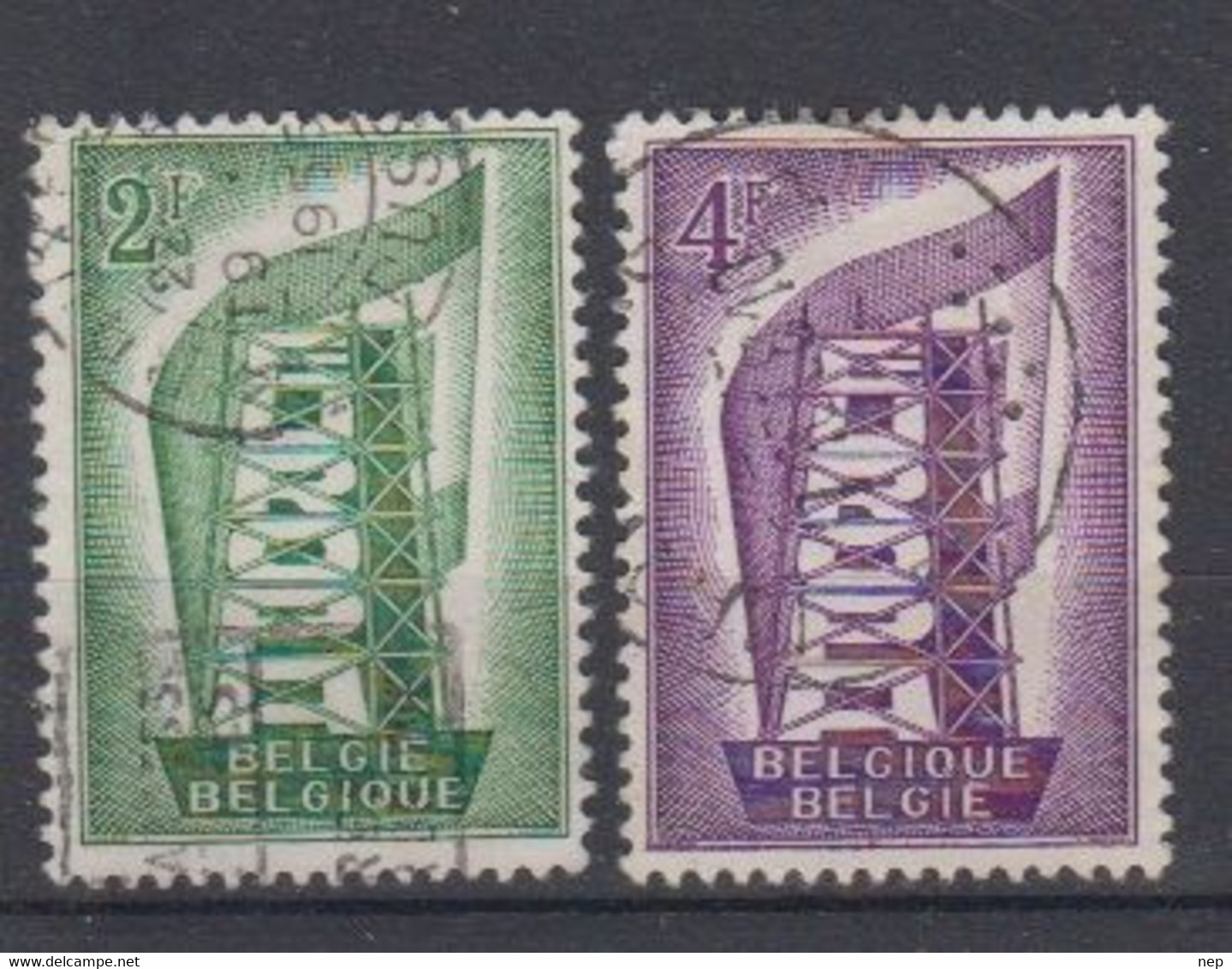 EUROPA - CEPT - Michel - 1956 - BELGIË - Nr 1043/44 - Gest/Obl/Us - 1956