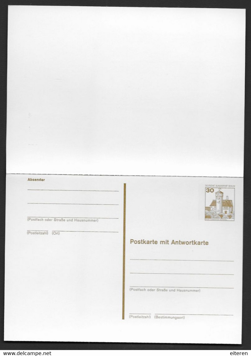 Postkarte Mit Antwortkarte - Burgen Und Schlösser - Postales - Nuevos